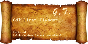 Göllner Tivadar névjegykártya