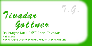 tivadar gollner business card